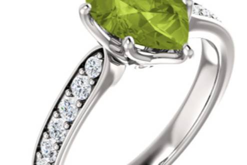 Gemstone engagement ring