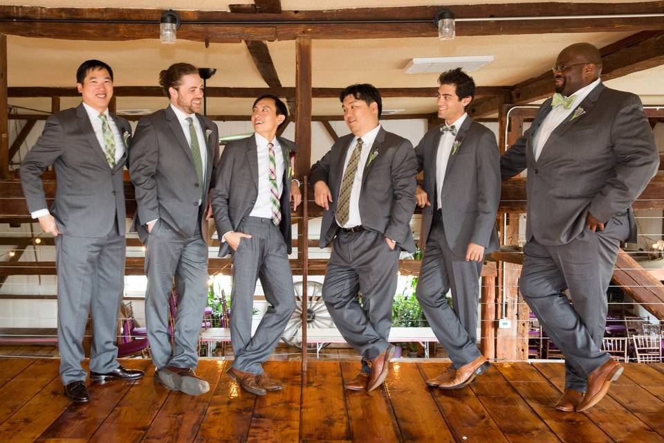 Groom with groomsmen