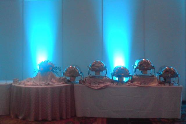 Uplighting  options to create that romantic glow