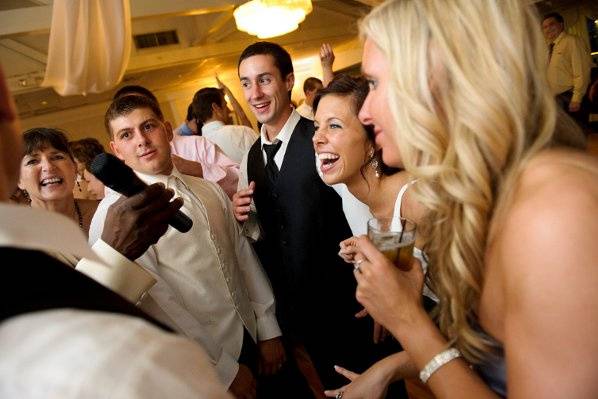 The couple and groomsmen