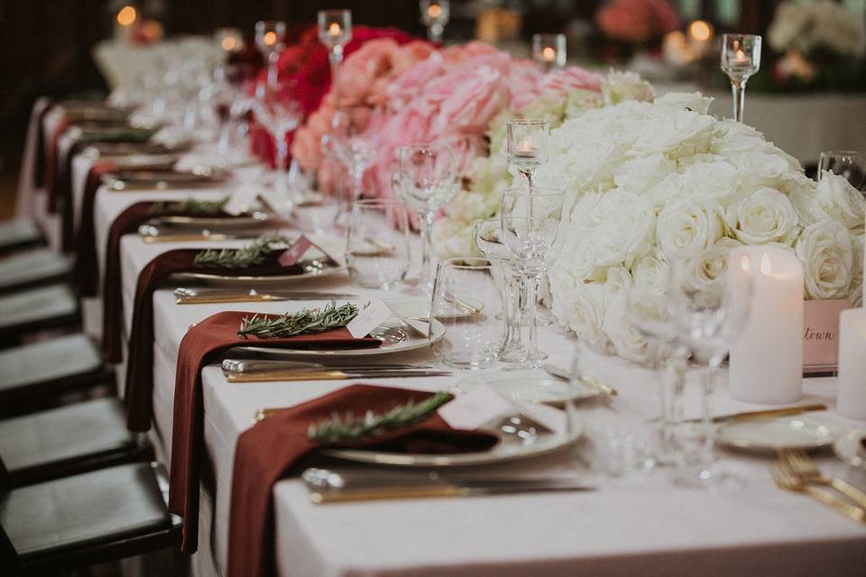 Ombre tablescape