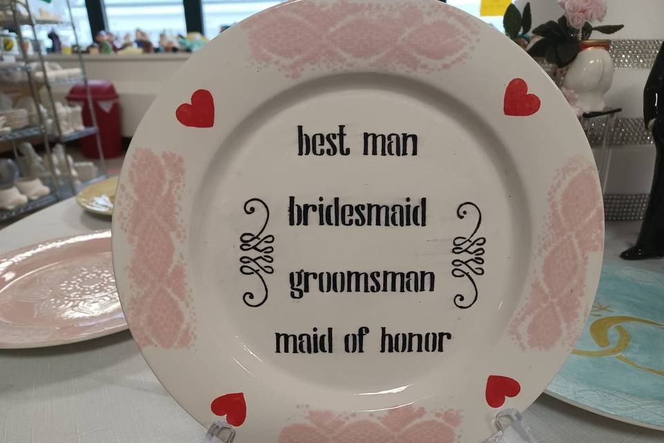 Wedding Attendants Plate