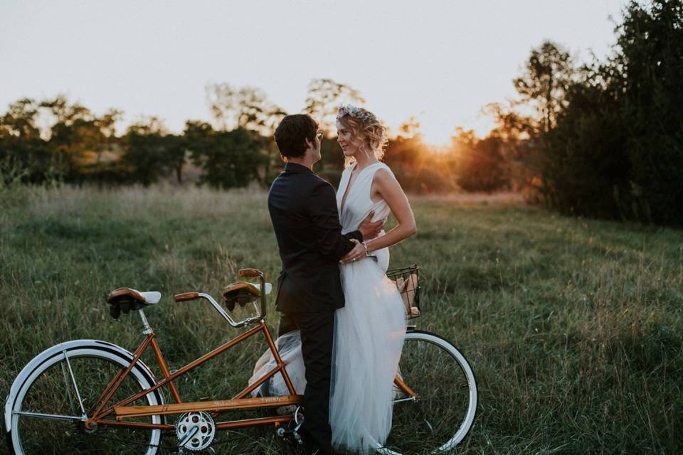 The groom and bride