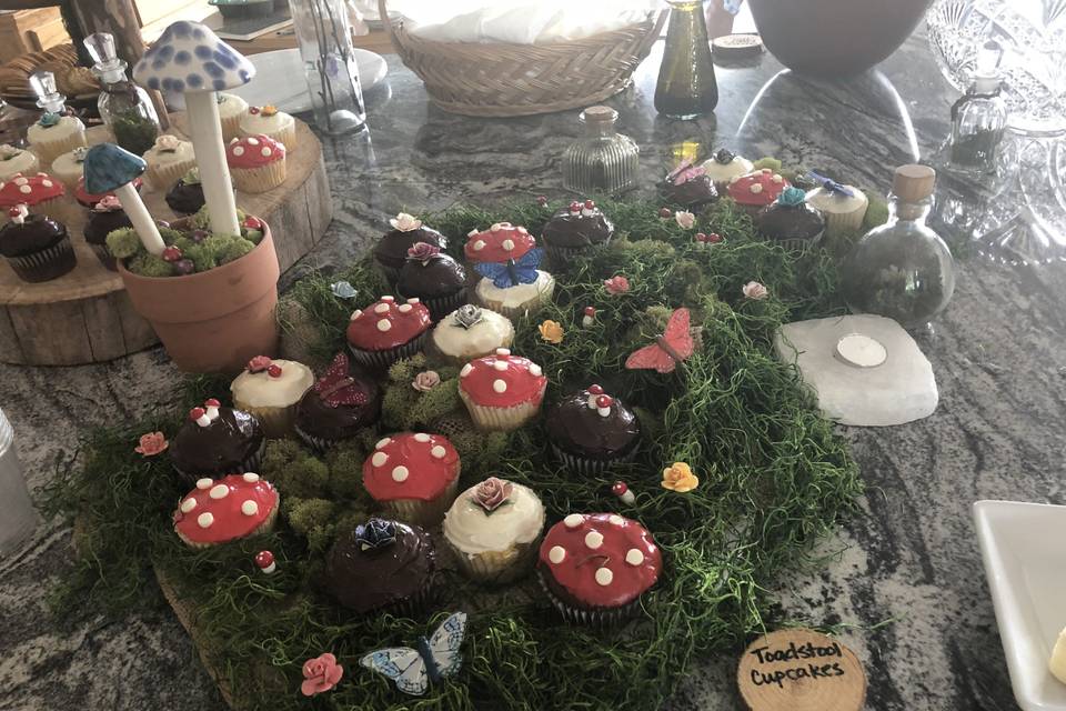 Fairy garden shower food.