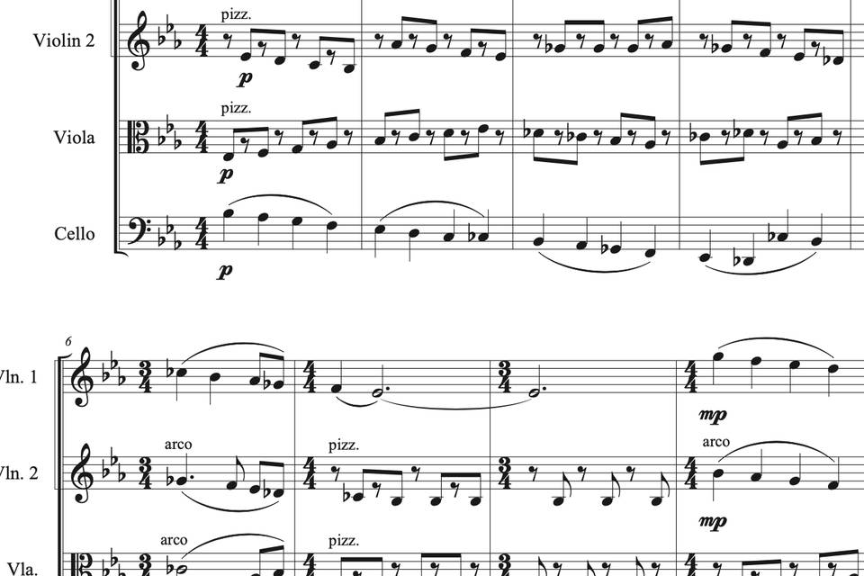 String quartet score