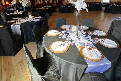 20's theme wedding reception