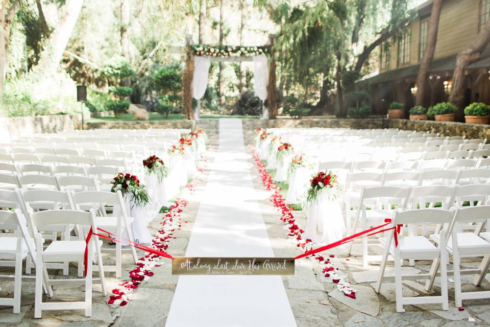 Wedding ceremony setup