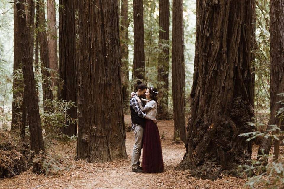 Couple in the woods