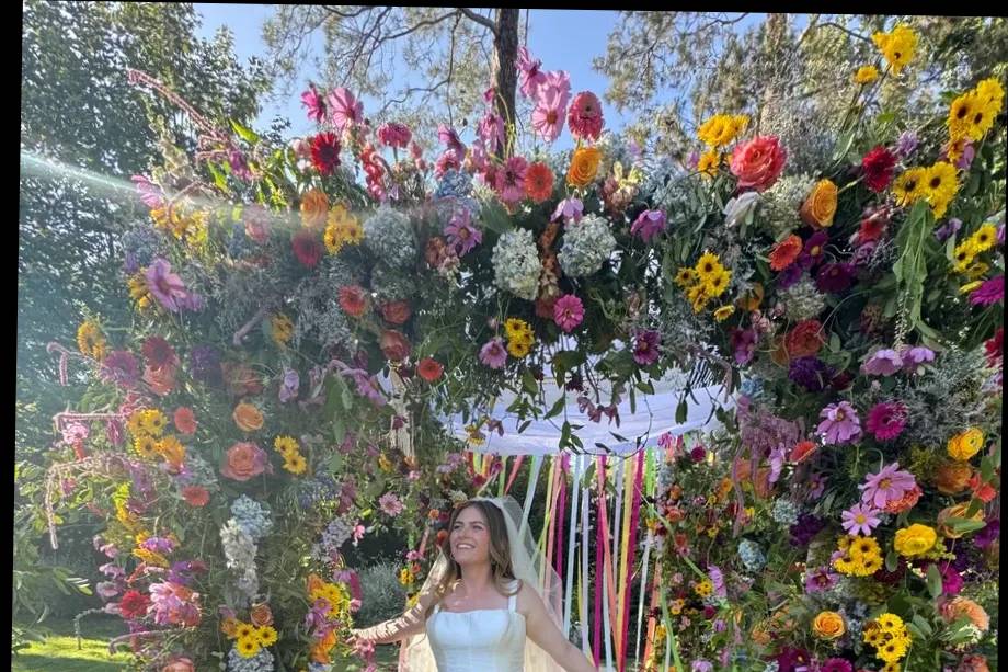 Colorful chuppah