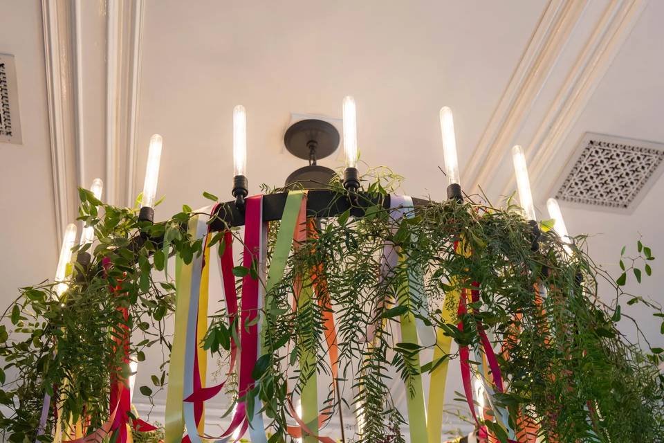 Decorated chandelier