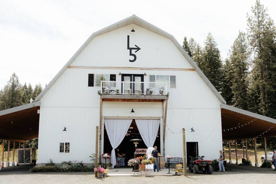 Front of barn