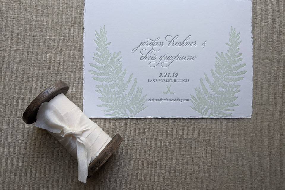 Deckled edge Save the Date