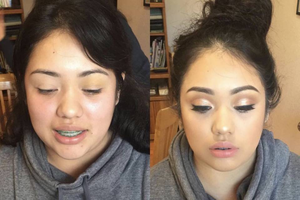 Peachy soft cut crease!