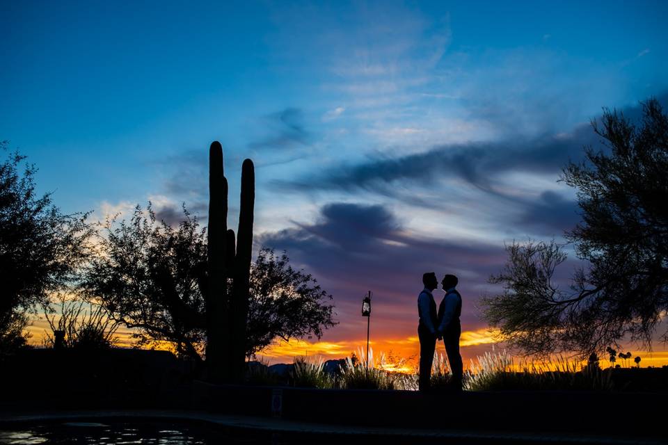 Grooms on Sunset