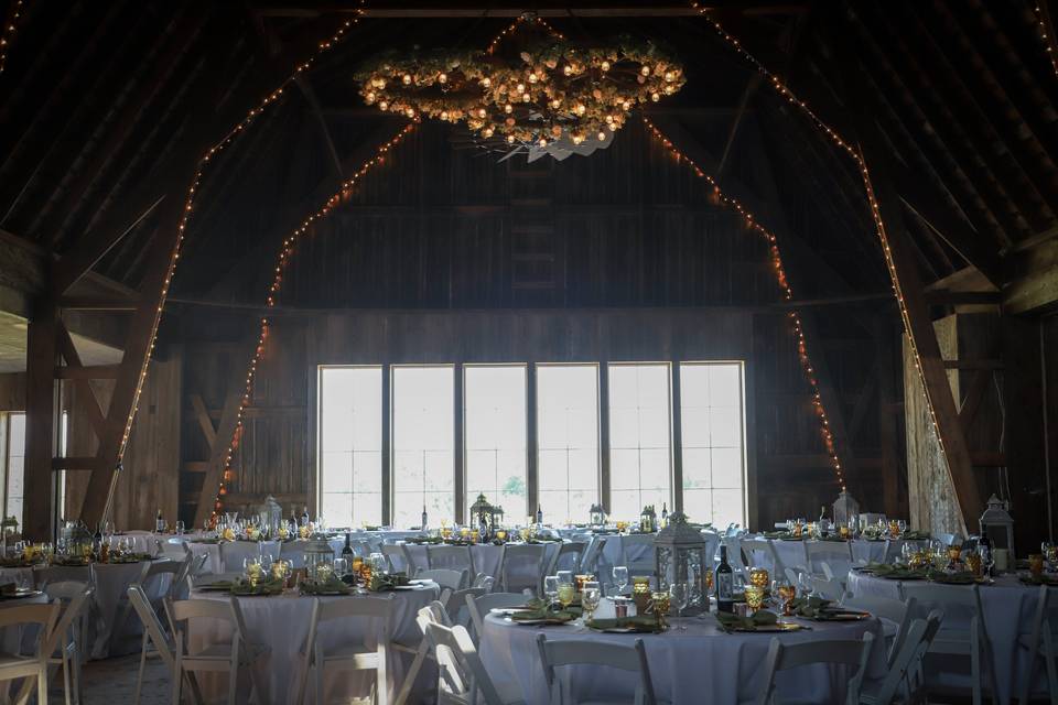 Elegant barn interior