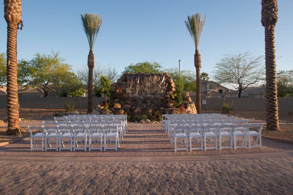 Wedding ceremony setup