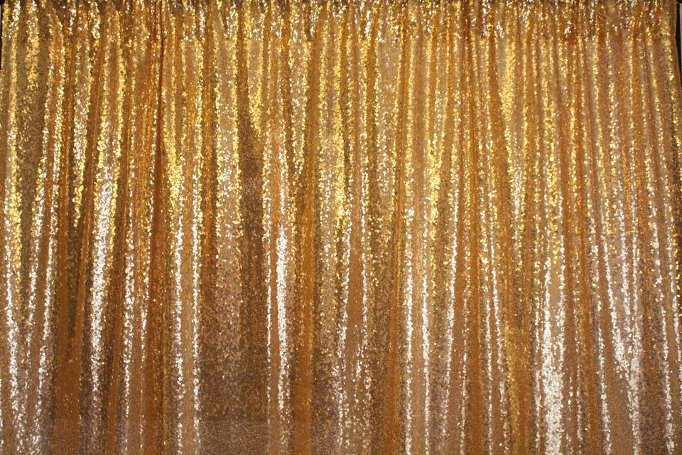 Gold sequin backdrop