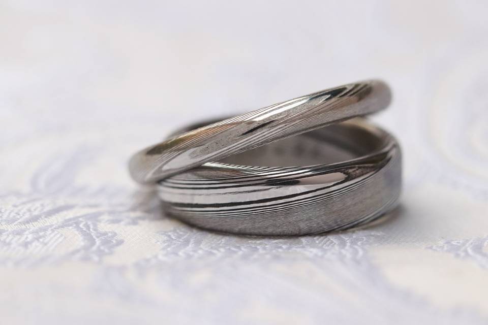 Damascus wedding set