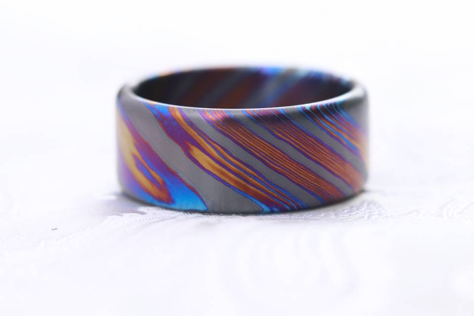 Timascus wedding band