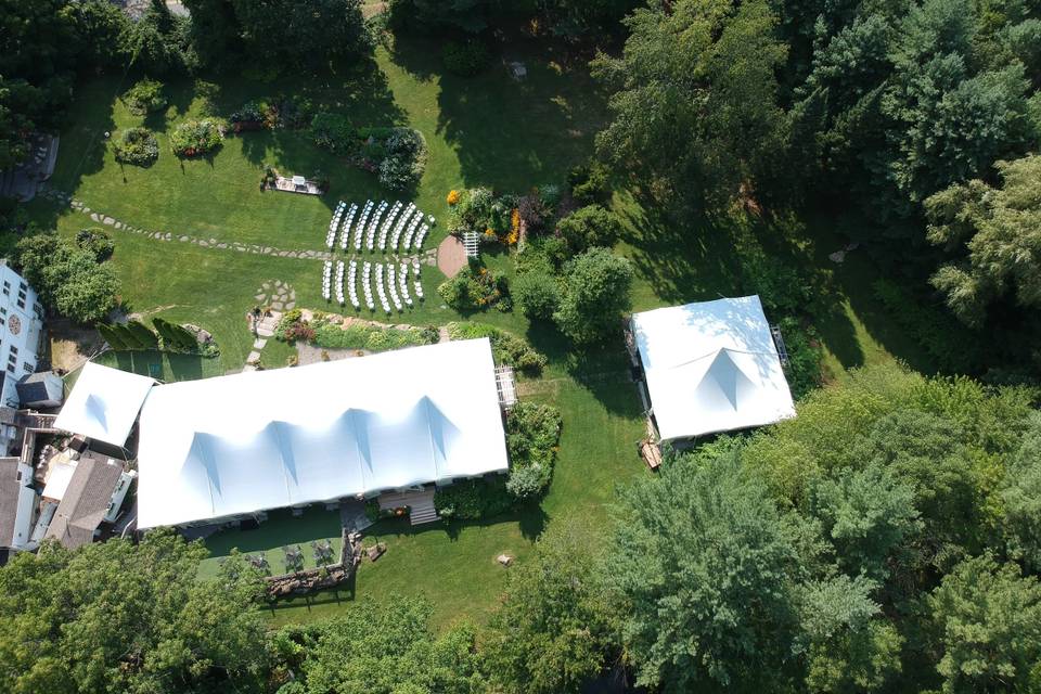 Tented venue and ceremony