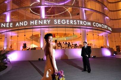 Segerstrom Hall. The first wedding at the music center.