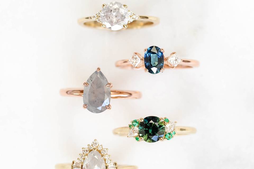 Diamond & Sapphire Rings