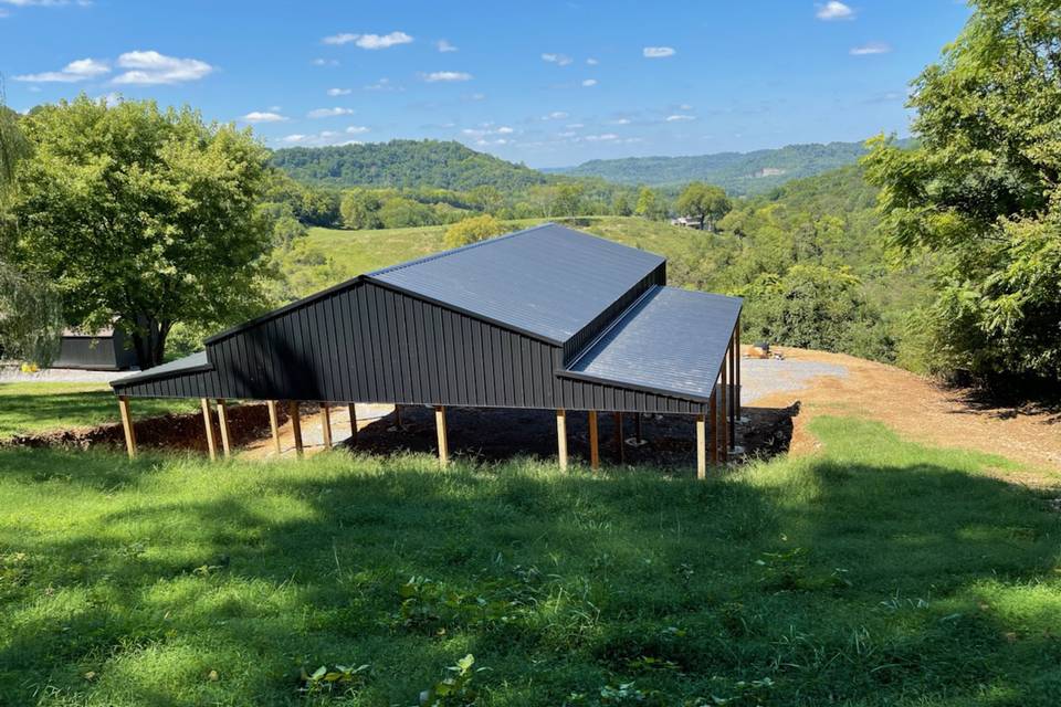 View from back of the barn