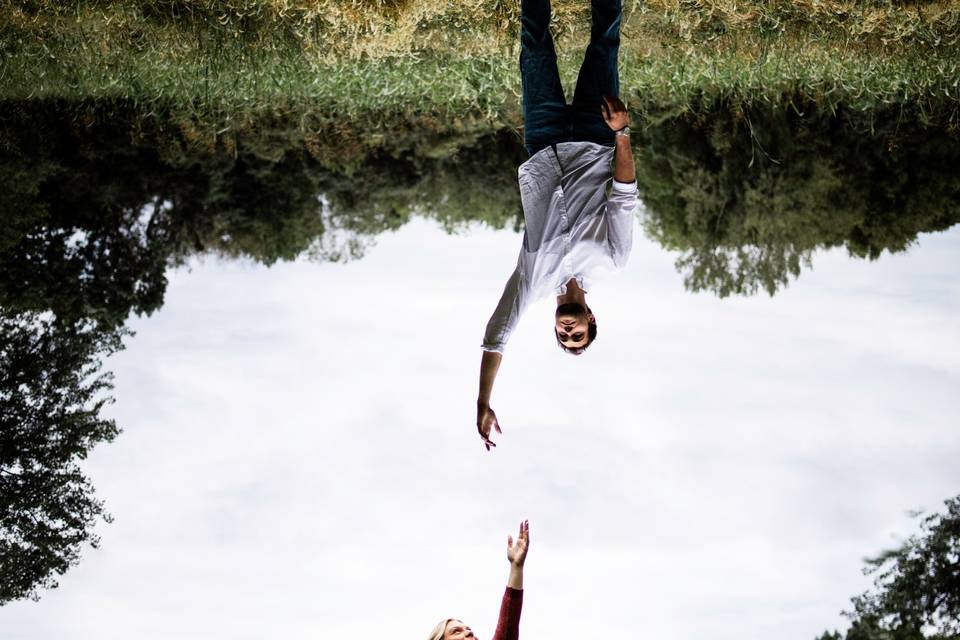 Artistic image of the happy couple - Derek Coffman Photography