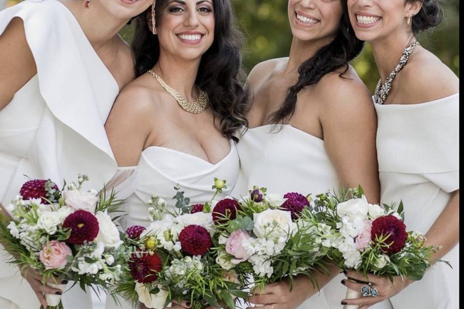 Bride and her sisters