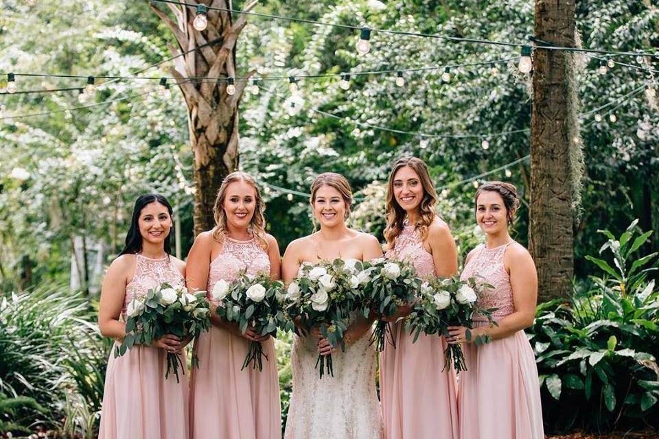 A bride and her girls