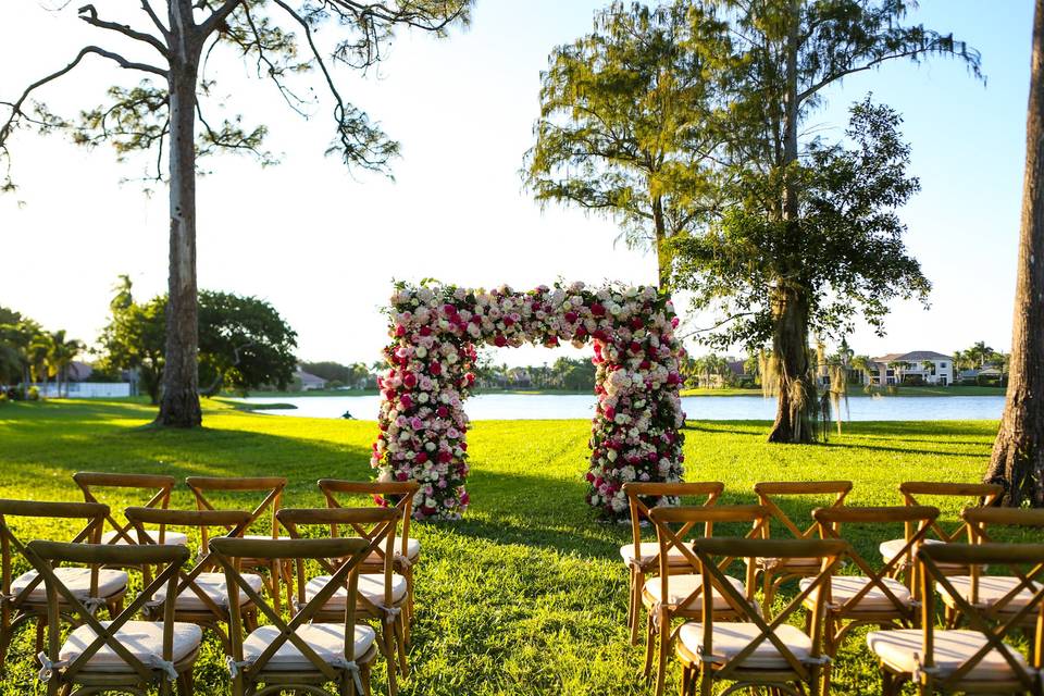 Outdoor wedding venue