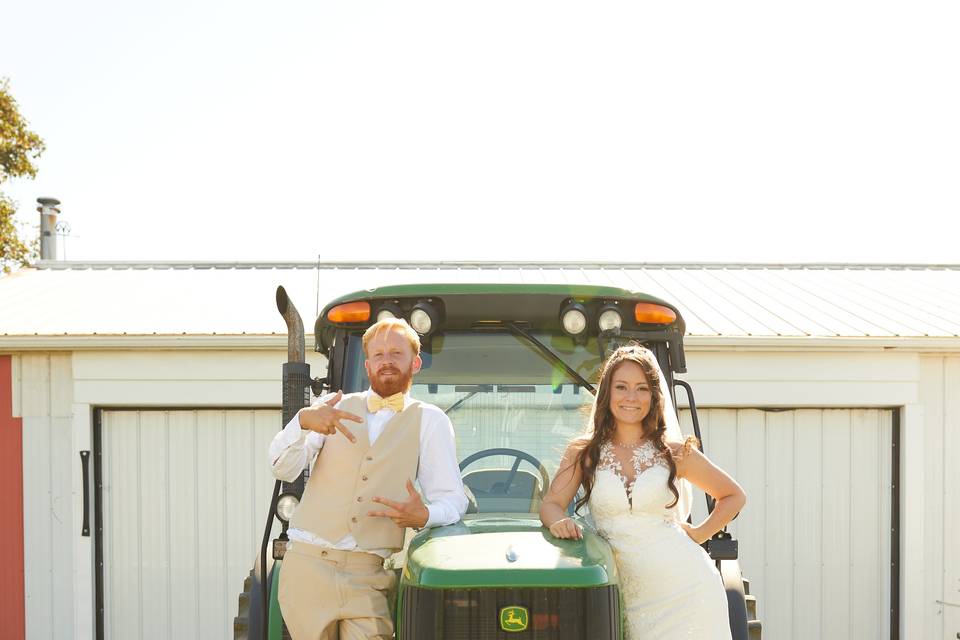 Tractor wedding