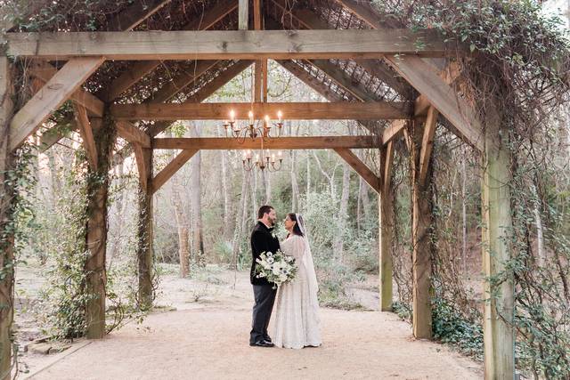 Ivy-covered pergola
