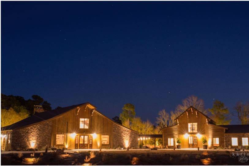 The barn at night