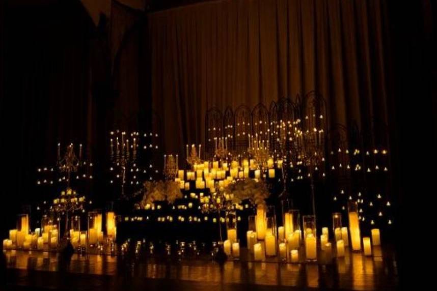 Candle lit altar