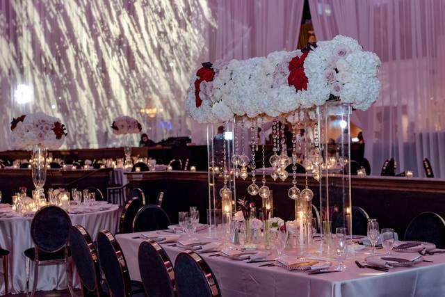 Raised floral centerpieces