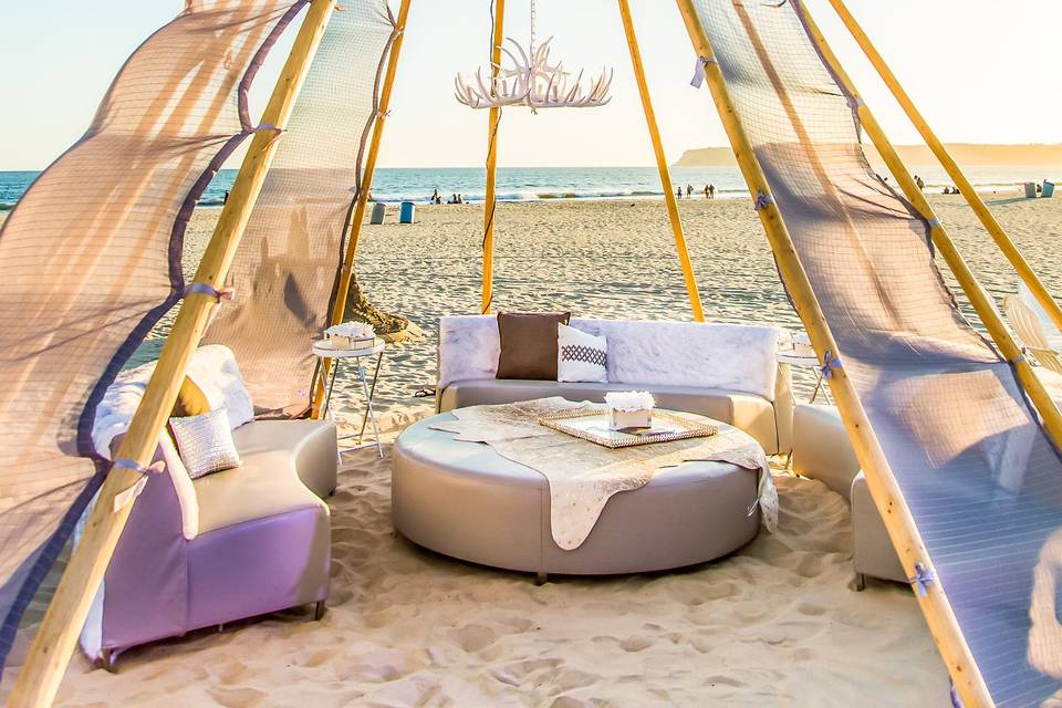 Teepee by the beach