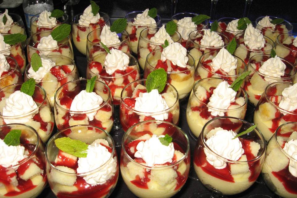 Lemon and berry trifle