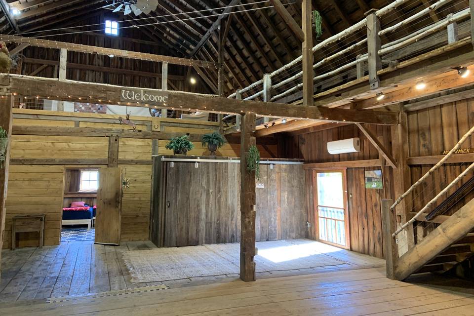 Interior of barn