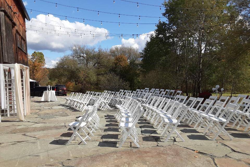 Ceremony on patio