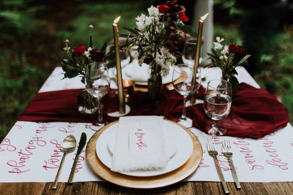 Styled sweetheart table
