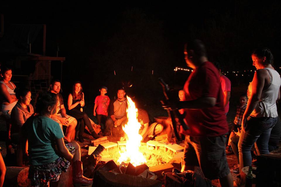 Campfire after the reception