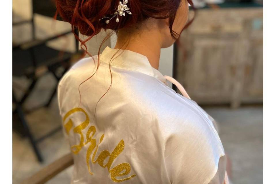 High bun hairstyle