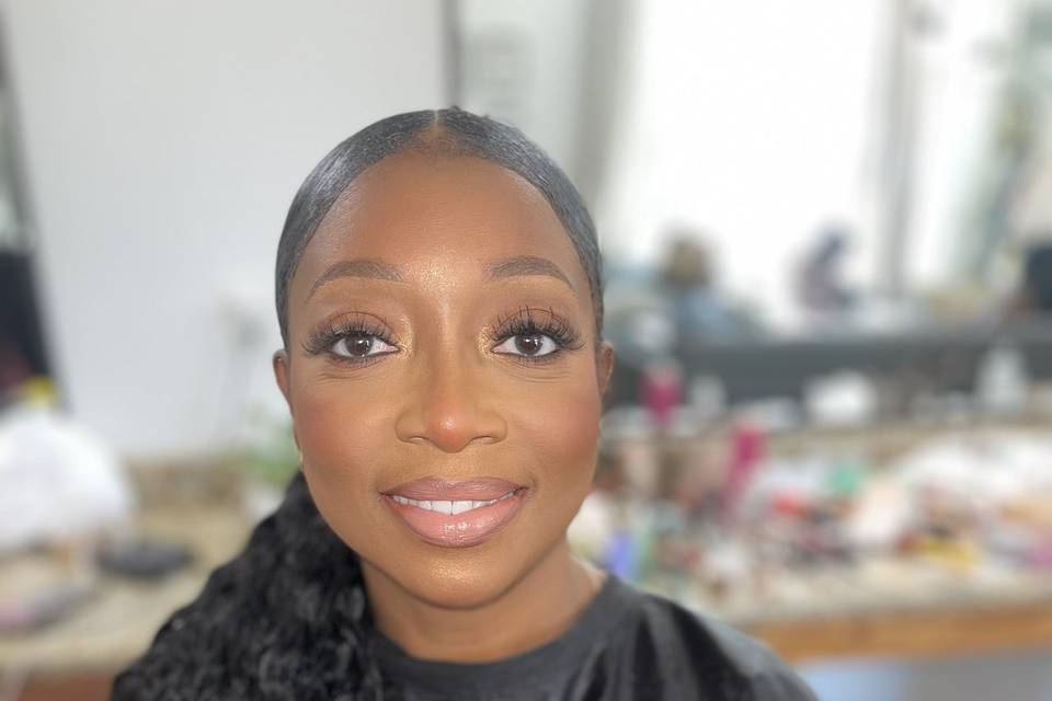 Bridesmaid hair & makeup