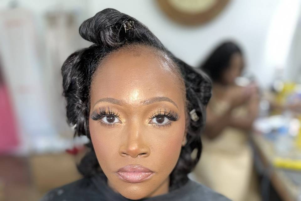 Bride makeup & hair
