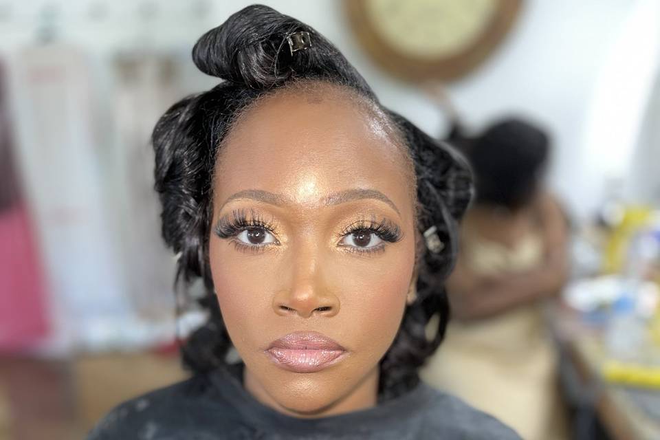 Bride makeup & hair