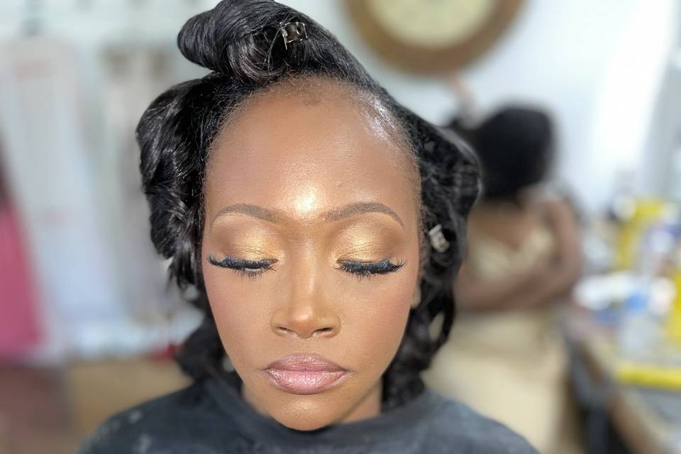 Bride makeup & hair