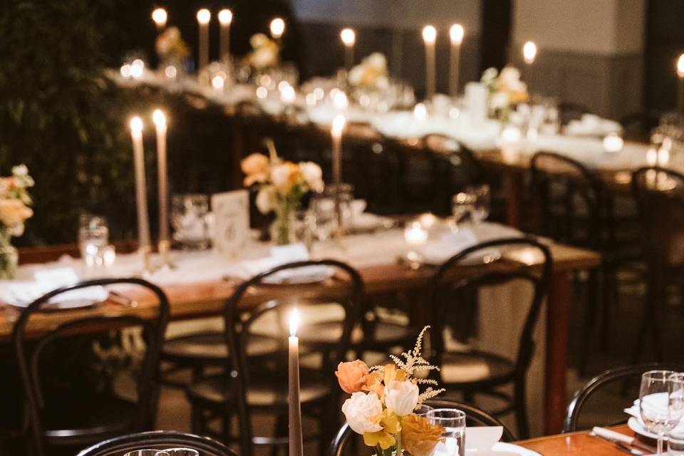 Bud vases table scape