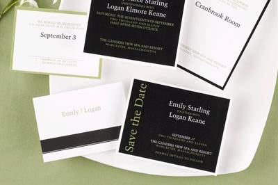 This striking invitation is the perfect way to inform guests of your special day.