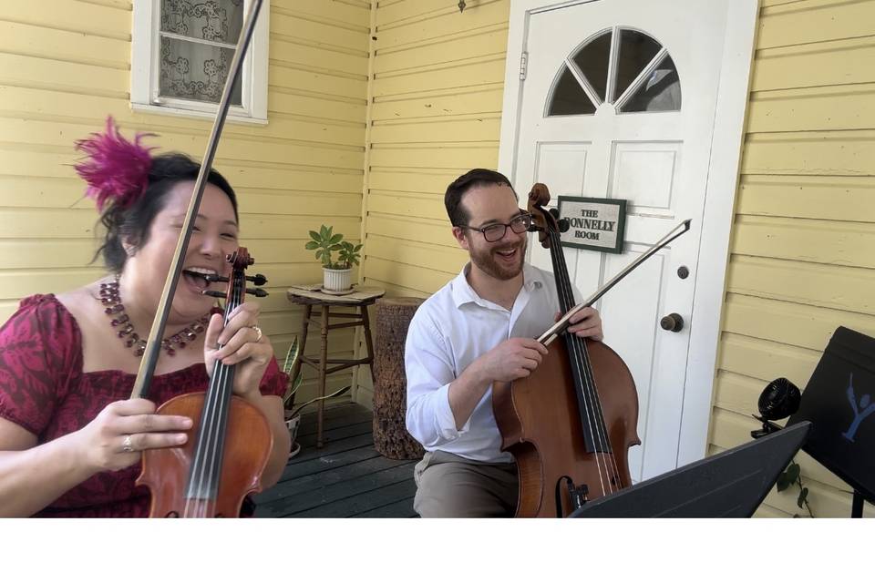 String Duo at Modiste Market